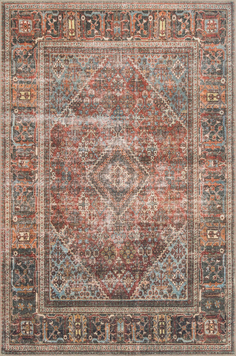 Loloi Loren Collection LQ-13 Brick/Midnight 2'-3" x 3'-9" Accent Rug - Image 1
